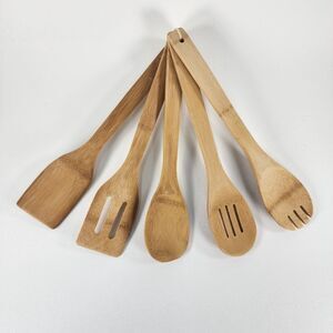 Bamboo Cooking Utensils Set of 5 New